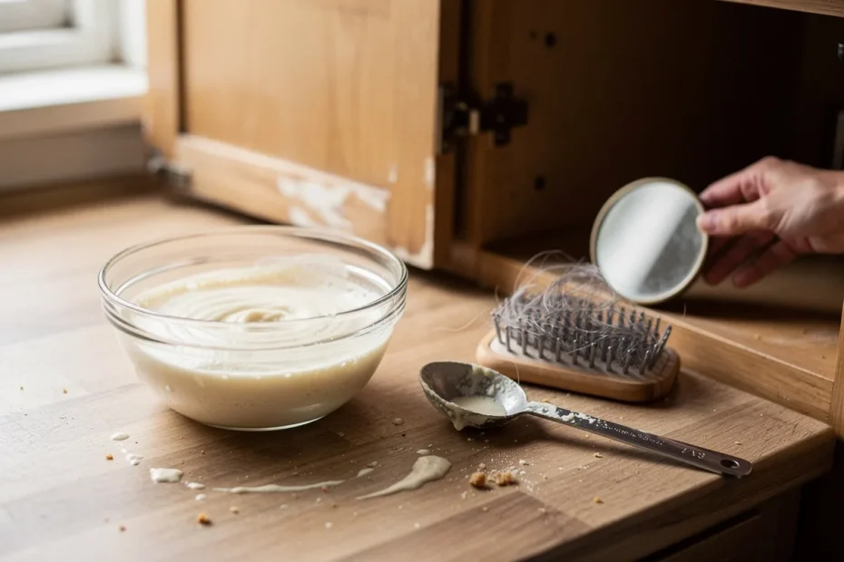 Grijze haren en… keukenkastje? Wat azijn en baking soda écht met je haar doen