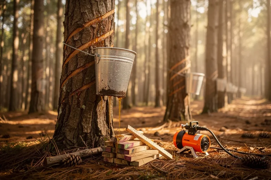 Onderzoek: hars winnen remt de groei van dennen op korte termijn niet